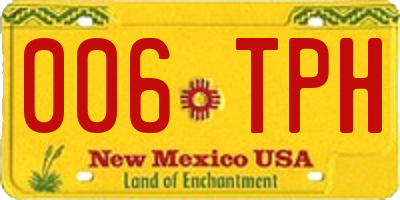 NM license plate 006TPH
