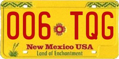 NM license plate 006TQG