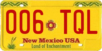 NM license plate 006TQL