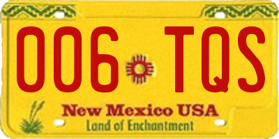 NM license plate 006TQS