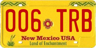 NM license plate 006TRB