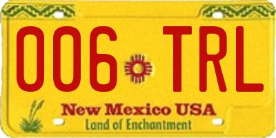 NM license plate 006TRL
