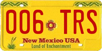 NM license plate 006TRS
