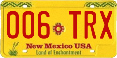 NM license plate 006TRX