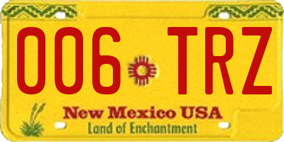 NM license plate 006TRZ