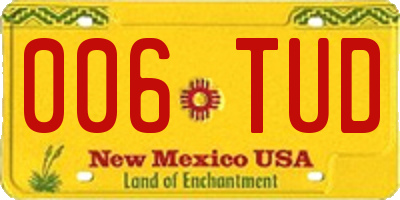 NM license plate 006TUD