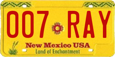 NM license plate 007RAY