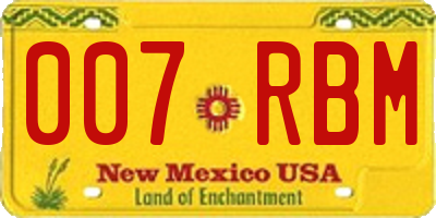 NM license plate 007RBM