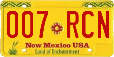 NM license plate 007RCN