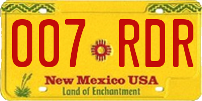 NM license plate 007RDR