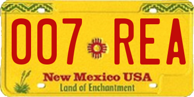 NM license plate 007REA