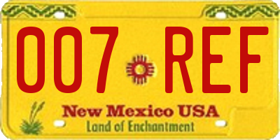NM license plate 007REF