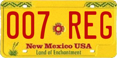 NM license plate 007REG
