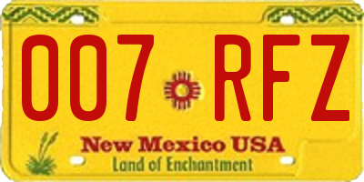 NM license plate 007RFZ