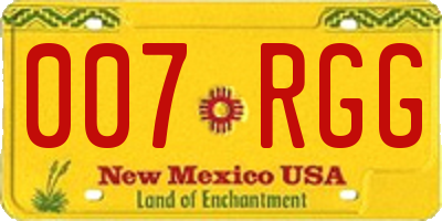 NM license plate 007RGG