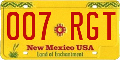 NM license plate 007RGT