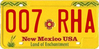 NM license plate 007RHA