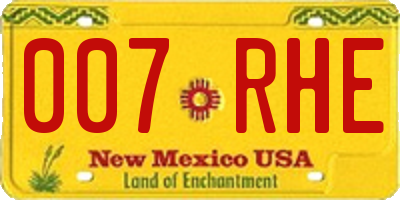 NM license plate 007RHE