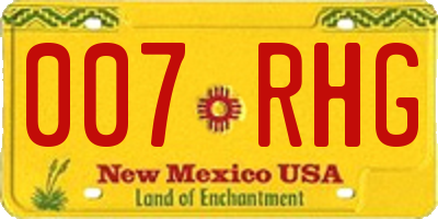 NM license plate 007RHG