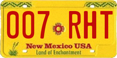 NM license plate 007RHT