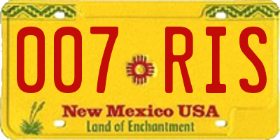 NM license plate 007RIS