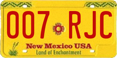 NM license plate 007RJC