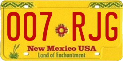 NM license plate 007RJG