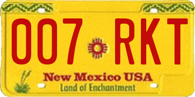 NM license plate 007RKT