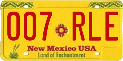 NM license plate 007RLE