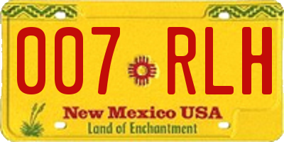 NM license plate 007RLH