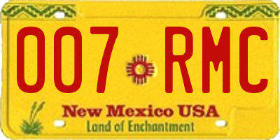 NM license plate 007RMC