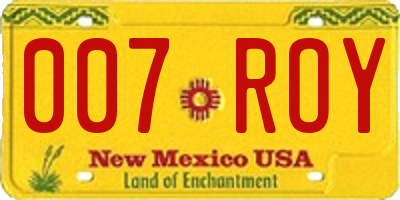NM license plate 007ROY
