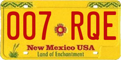 NM license plate 007RQE