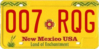 NM license plate 007RQG