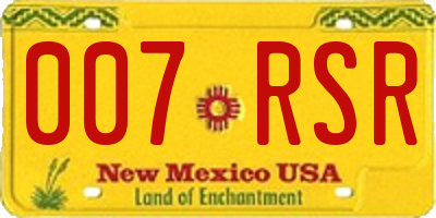 NM license plate 007RSR
