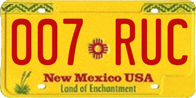NM license plate 007RUC