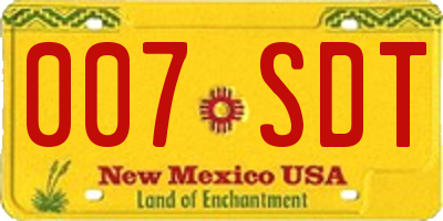 NM license plate 007SDT