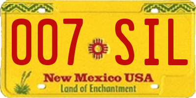 NM license plate 007SIL