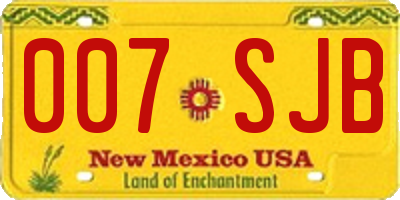 NM license plate 007SJB