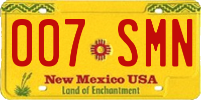 NM license plate 007SMN