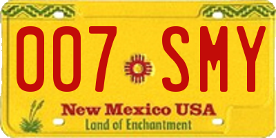 NM license plate 007SMY