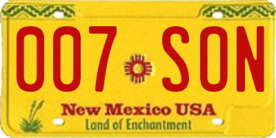 NM license plate 007SON