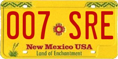 NM license plate 007SRE