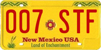 NM license plate 007STF