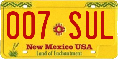 NM license plate 007SUL