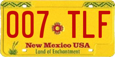 NM license plate 007TLF