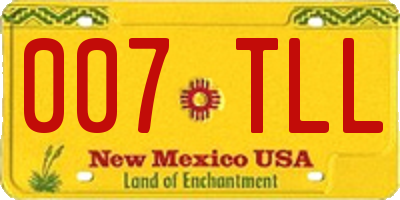 NM license plate 007TLL