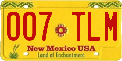 NM license plate 007TLM