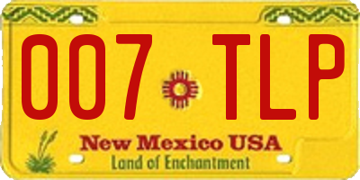 NM license plate 007TLP