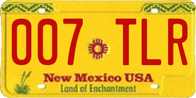 NM license plate 007TLR